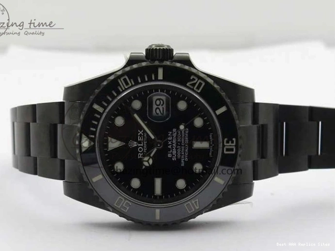 AAA Replica Watches Blaken Edition V6F WrinkleFree 1:1 Best Date W Submariner A 904L 2879 PVD 0121